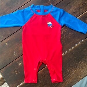 The North Face Kids Red and Blue Rashguard